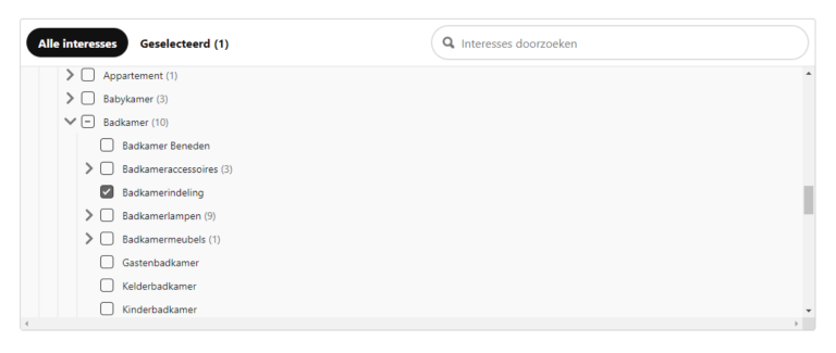 Targeting opties Pinterest advertising