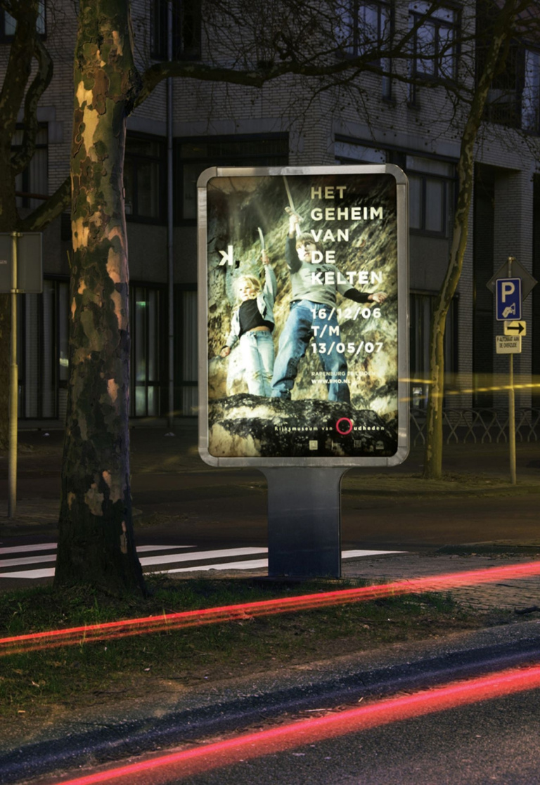 Mupi poster 'Het geheim van de Kelten' voor Limburgs Museum